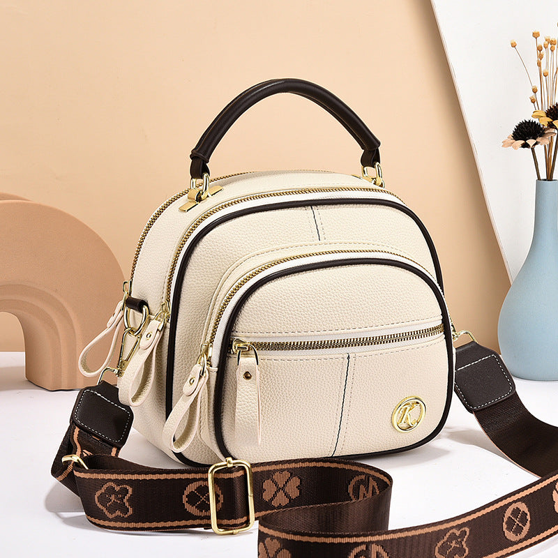 Versatile Crossbody Bag For Women Multi-zipper Design Shoulder Bags With Portable Fashion Handbags Small Square Bag